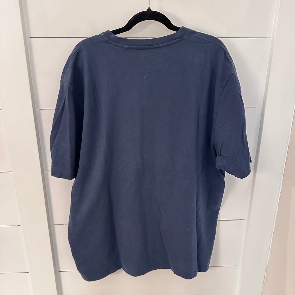 CAT XXL 100% cotton blue-grey short sleeve relax d fit T-Shirt workwear casual - Picture 3 of 9